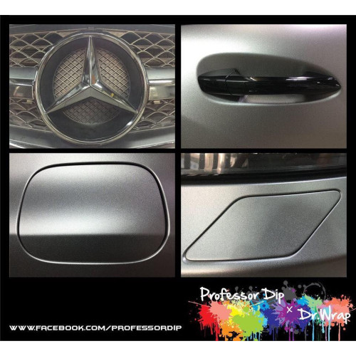 APA matte metallic silver adhesive film made in Italy car