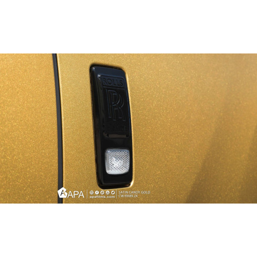 Película adhesiva metálica mate oro APA made in Italy car