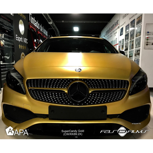 APA matte metallisierte goldene Klebefolie made in Italy Car