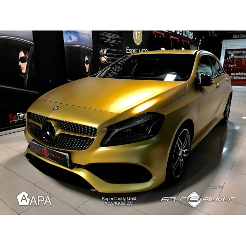 Pellicola adesiva metallizzato opaco gold APA made in Italy car