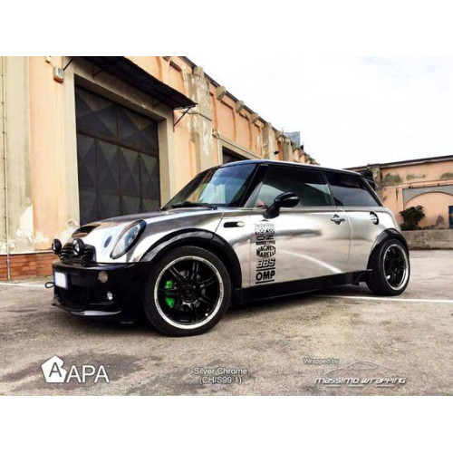 APA goldene Chrom-Spiegelfolie selbstklebend made in Italy Car