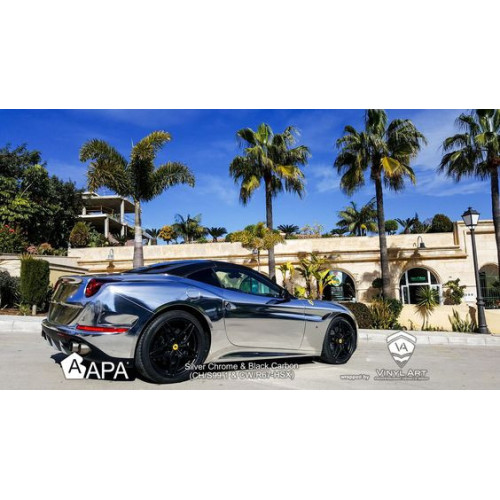 APA goldene Chrom-Spiegelfolie selbstklebend made in Italy Car