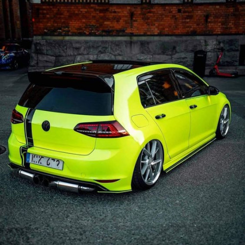 APA glossy fluorescent yellow adhesive film made in Italy car