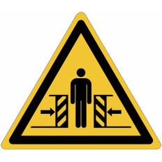 ISO 7010 Warnschild „Quetschgefahr“ - W019 Klebepaneel Bester