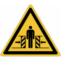 ISO 7010 warning sign "Risk of crushing" - W019 adhesive panel