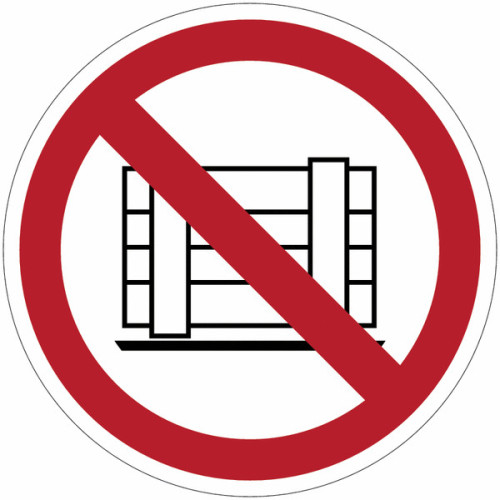 ISO 7010 Verbotsschild „Durchgang nicht versperren“ - P023