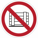 Señal de prohibición ISO 7010 « Prohibido obstruir el paso » -