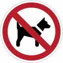 Panneau d’interdiction ISO 7010 « Chiens interdits » - P021