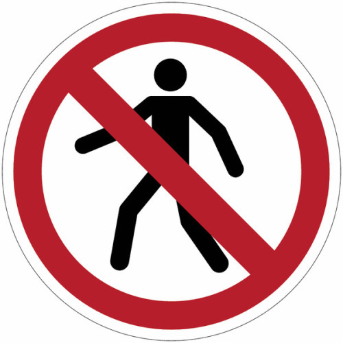 Cartelli di divieto ISO 7010 "Vietato ai pedoni" - P004 Miglior