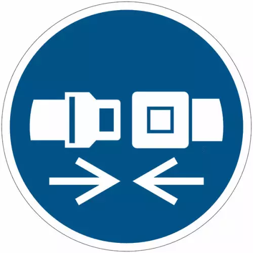 Señales obligatorias ISO 7010 "Abróchese el cinturón de