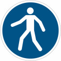 ISO 7010 mandatory sign "Mandatory passage" - M024 adhesive