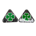 Pair of resin stickers for Quadrifoglio mudguard for Alfa Romeo