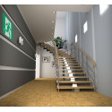 Señal adhesiva ISO 7010 « Salida de emergencia (izquierda) » -