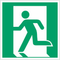 Señal adhesiva ISO 7010 « Salida de emergencia (izquierda) » -