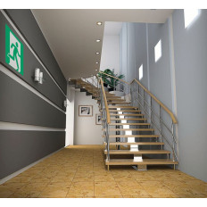 Panneau adhésif ISO 7010 « Sortie de secours (à droite) » - 2