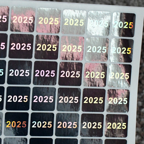 100 Silver Security & Warranty Hologram Seal Adhesive Labels