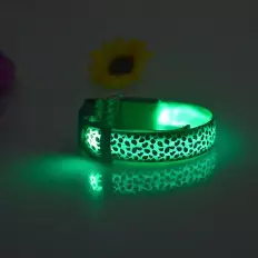 Blinkende LED Hundehalsband "Leopard" Stil in 2 Größen 2