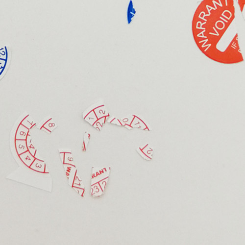 Etiquettes à cercle autocollantes à témoin d'intégrité avec