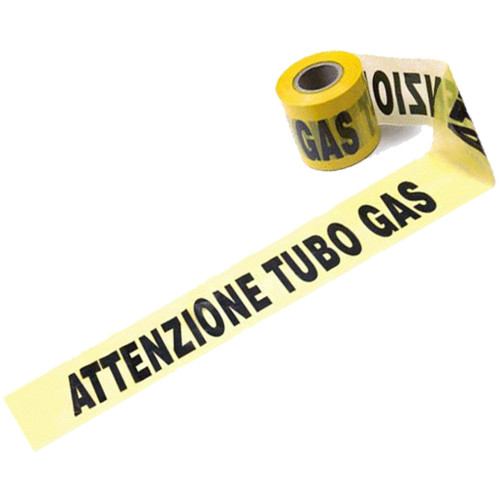 Cinta de señalización TUBERÍA DE GAS para obras viales Mejor