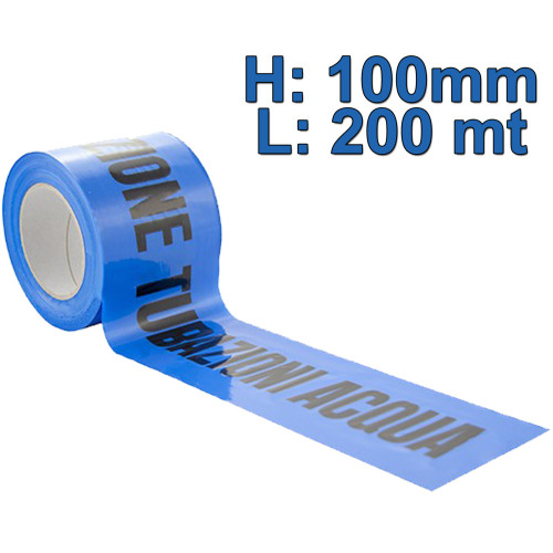 Nastro Segnaletico Segnalazione TUBO ACQUA per Cantiere