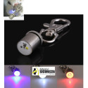 Luz de segurança LED prateada para coleira de cães e gatos