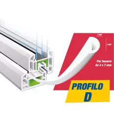 Joint coupe-froid adhésif en EPDM isolant pour portes et