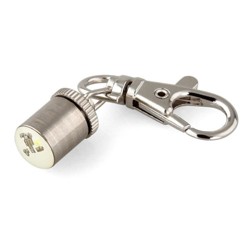 Luz de segurança LED prateada para coleira de cães e gatos