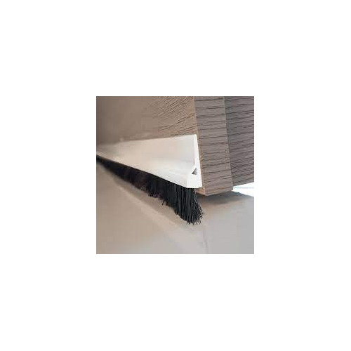 Barra adhesiva de PVC rígido bajo puerta con cepillos Mejor