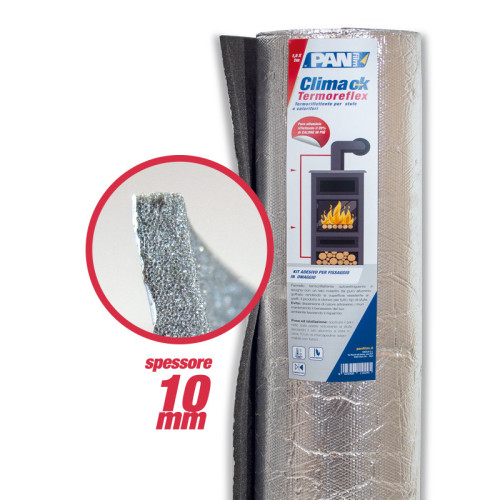 10mm extra thick heat-reflective panel for stoves and radiators