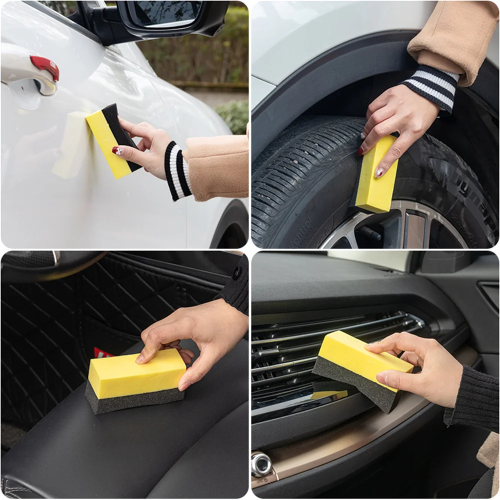 2 brosses en forme de "U" pour nettoyer et laver les pneus