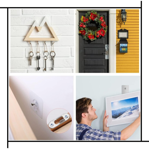 20 ganchos adesivos de parede para quadros sem pregos Melhor