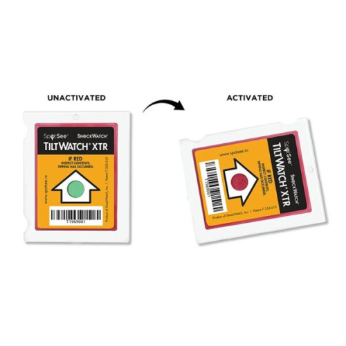 TiltWatch XTR Neigungsindikator-Etikett Packung mit 10 Stück