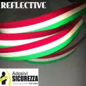 Reflective Italian flag vinyl adhesive band for car and