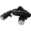 Cable espiral TPU 3.5 LL 7 polos 2xS 24V conector eléctrico