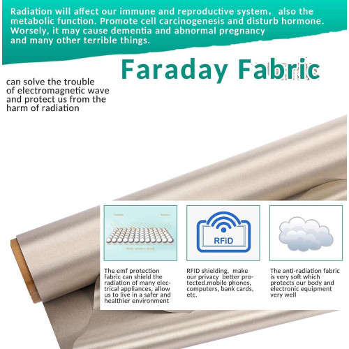 Tissu Faraday pour protection EMF, EMI, blindage RF et RFID