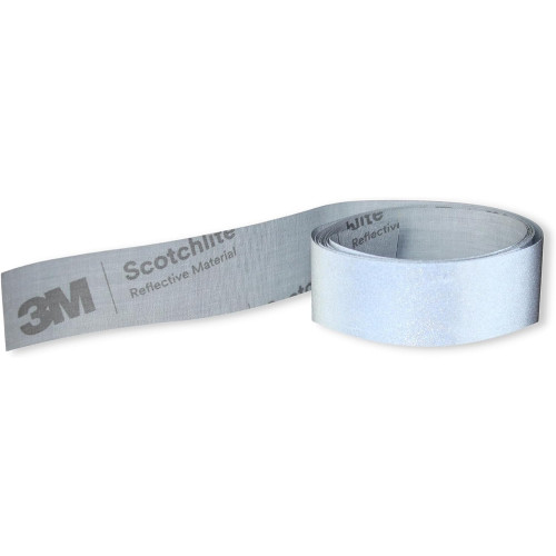 3M™ 8906 high visibility silver reflective fabric sew on tape -