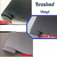 Lámina en vinilo adhesivo de aluminio cepillado en 3 colores