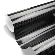 5D High Gloss Black Carbon Fiber Car Wrap decorative film Best 2