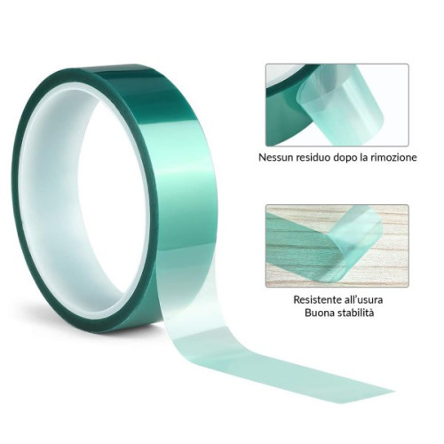 Ruban de masquage vert en silicone pour le vernissage - 66 mt