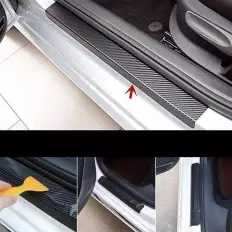 4 carbon-fiber scratch-resistant protective stickers for car