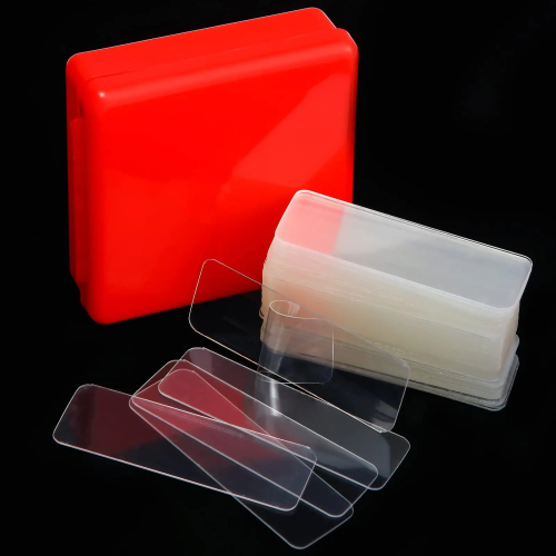 Caja transparente reutilizable doble cara 60 piezas extra