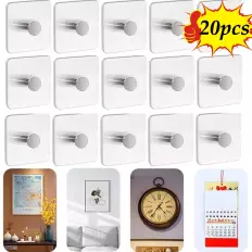 20 adhesive wall hooks picture hangers no nails Best Price