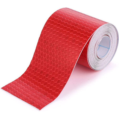 Nastro adesivo rifrangente per segnalazione rosso 50mm classe 2