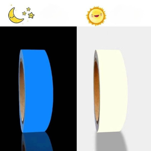 Ruban adhésif bleu marine luminescent et phosphorescent qui