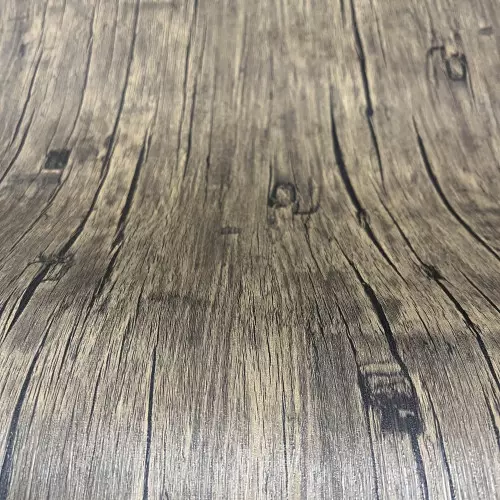 Adhesive vinyl film with waterproof embossed wood for