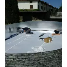 Tapis de protection adhésif pour liner de piscine Vente en 2