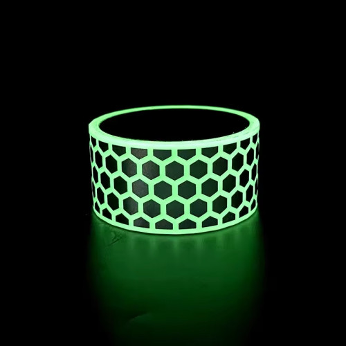 Nastro in tessuto da cucire luminescente rifrangente esagonale