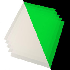 5x papel adhesivo A4 que brilla en la oscuridad para impresora