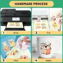 5x papel adhesivo A4 que brilla en la oscuridad para impresora