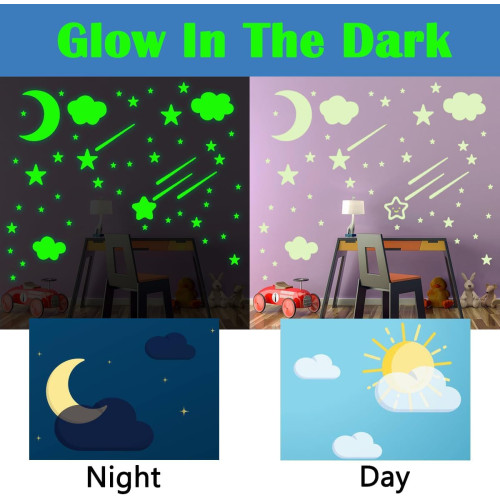 5x A4 Klebepapier leuchtend im Dunkeln für Tintenstrahldrucker